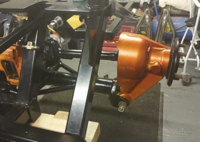 Replica Cobra build showing wheel connections