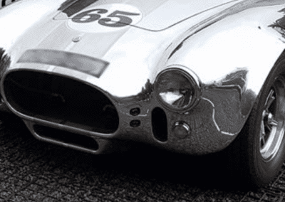 Chrome finish on replica car